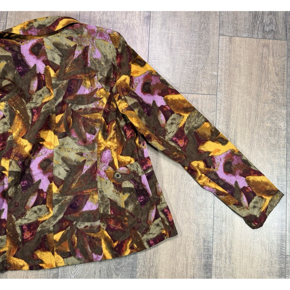 Christopher Banks Fall Colors Blazer Jean Jacket Style Size M Cotton Poly NWT - Picture 7 of 12